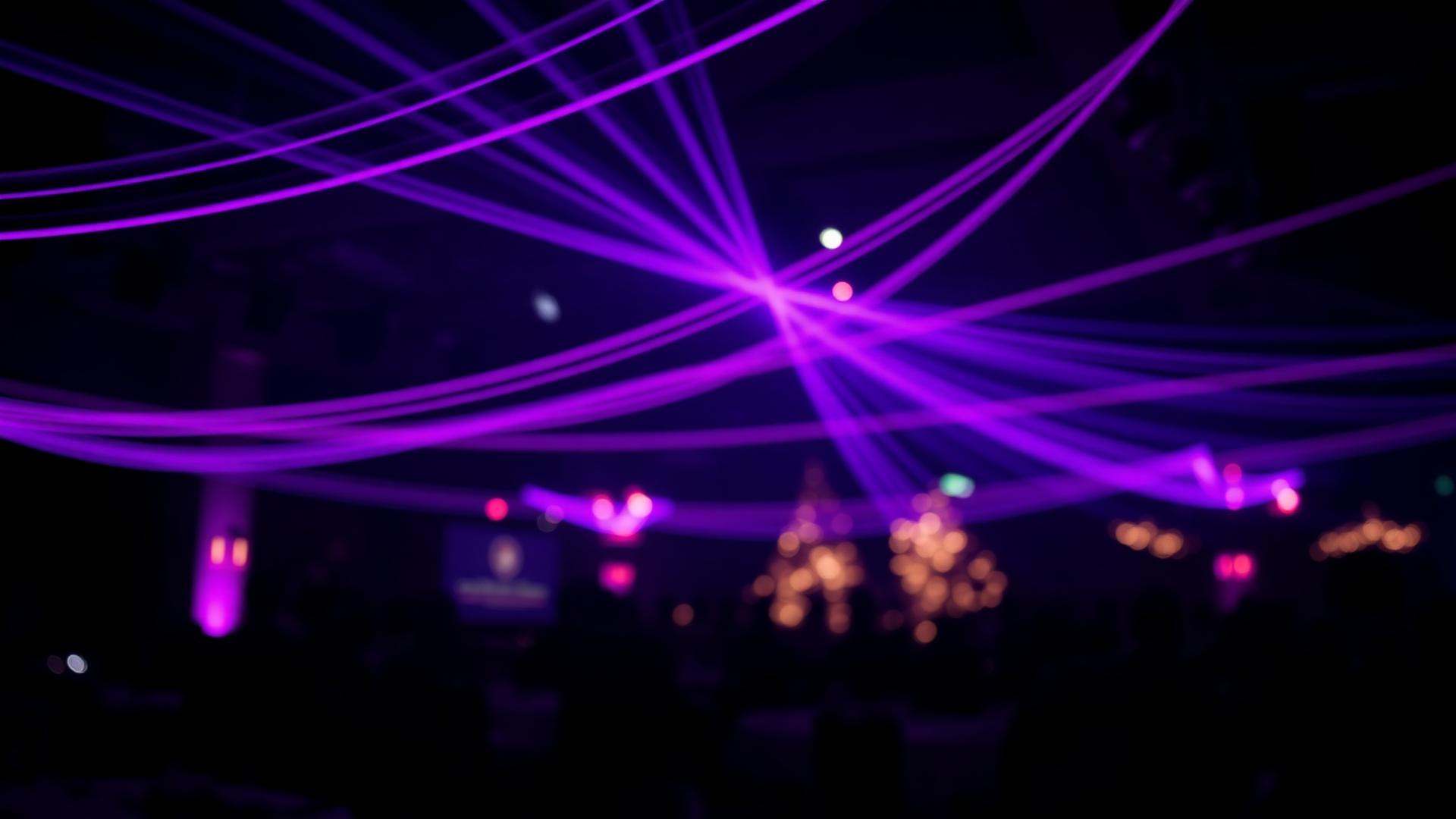 Event venue with elegant lighting and décor