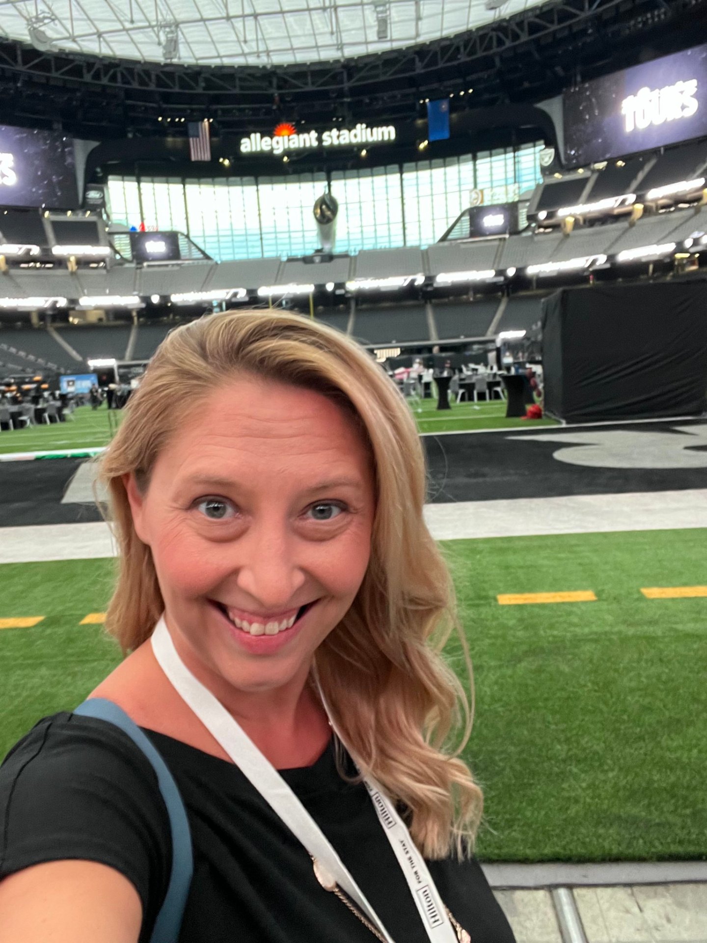 Jenna Nelson at Allegiant Stadium event